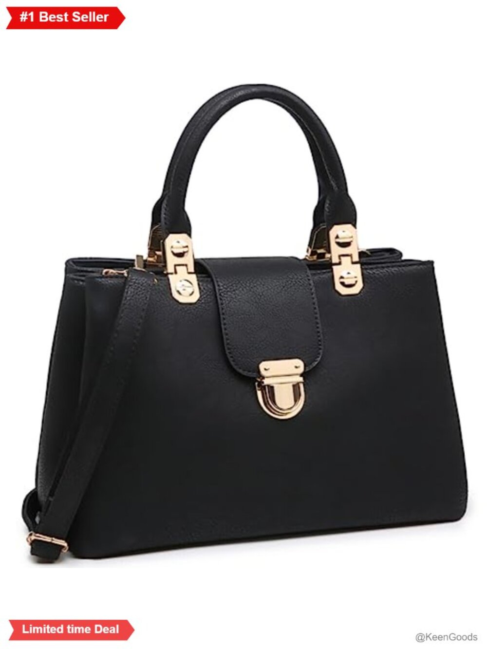 Dasein Women Satchel Handbag Vegan Leather Top Handle Purse Medium Tote